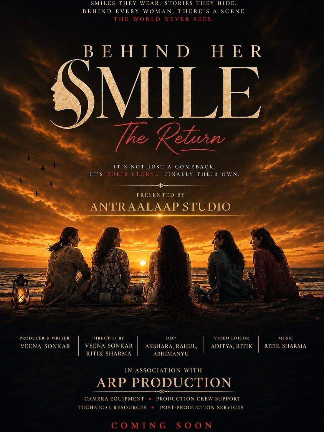 Poster for the short film Behind Her Smile: The Return